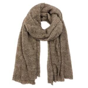 NWT Slate + Salt Luxury Alpaca Oversized Wrap Scarf 80x24 Handmade Sustainable